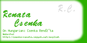 renata csenka business card